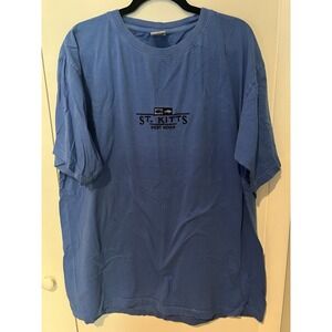 St Kitts West Indies T-Shirt Mens‎ Size 3x Embroidered Tourist Tee 100% Cotton